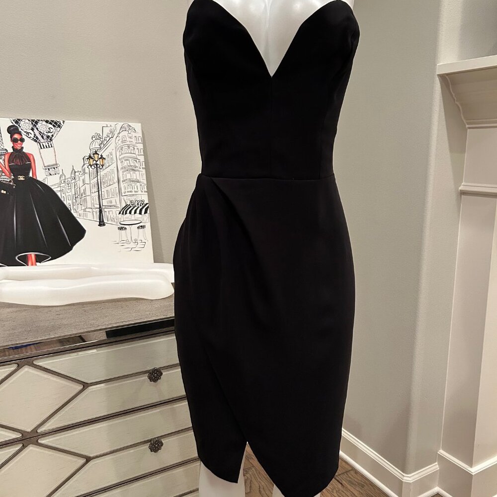 Amanda Uprichard Black Strapless Dress